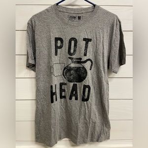 Unisex Coffee Pot Head Graphic Tee TShirt Size Medium
